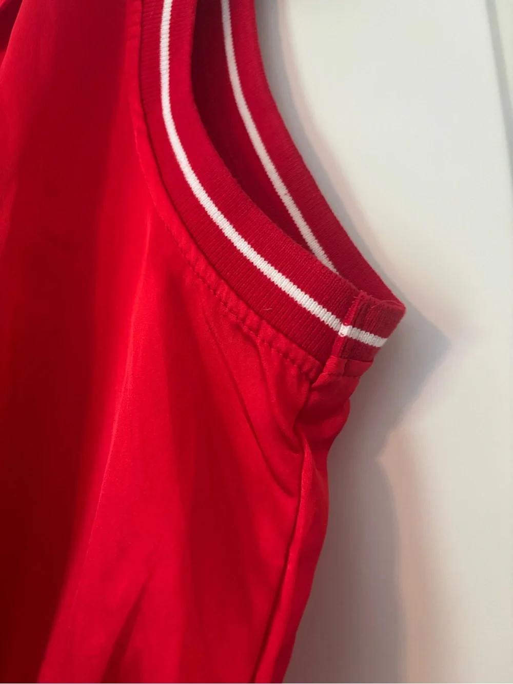 Nasty Gal Red Sleeveless Jumpsuit with White Collar - Picture 9 of 16